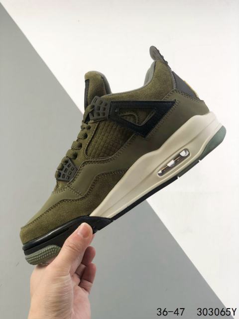 Jordαn 4's Army Green Basketball Shoes