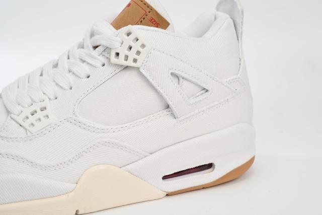 ［plus-size shoes]Levis x Air Jordαn 4's White AO2571-100