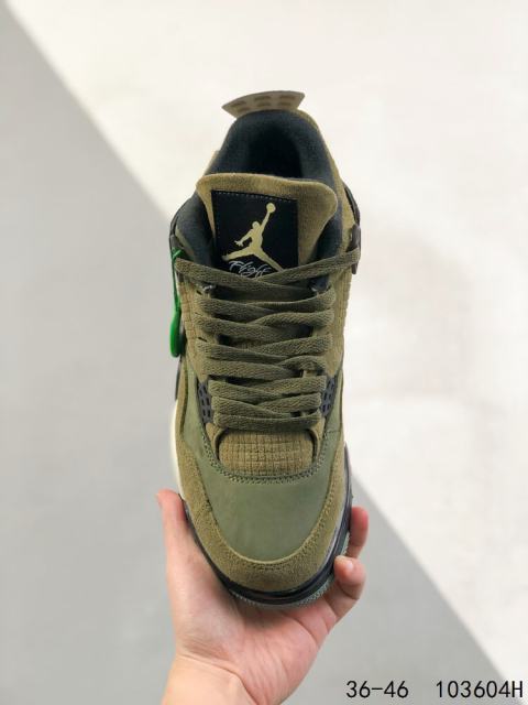 Jordαn 4's Army Green Wearable High Top Basketball Shoes