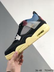 Jordαn 4's Collision Yellow Sole Sneakers 2 colors