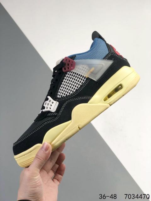 Jordαn 4's Collision Yellow Sole Sneakers 2 colors