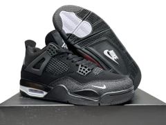 [plus-size shoes]1:1 quality version 27999153 Nigel Sylvester x Jordαn 4's OG  black by black BIKE