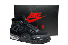 [plus-size shoes]1:1 quality version 27999153 Nigel Sylvester x Jordαn 4's OG  black by black BIKE