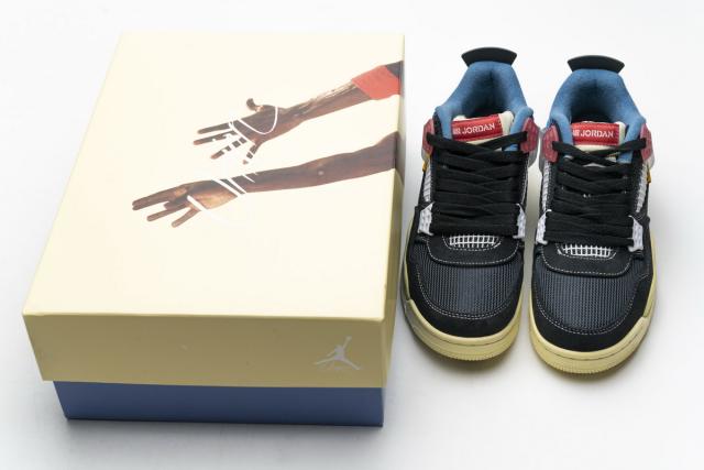 ［plus-size shoes]Air Jordαn 4's Retro Union Off Noir DC9533-001