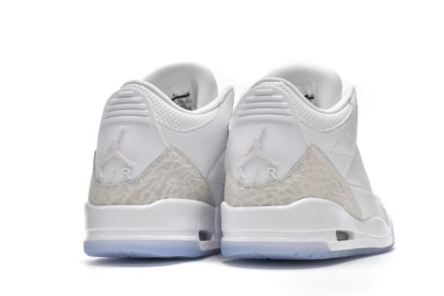 Jordαn 3's Retro Pure White 136064-111
