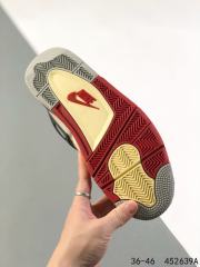 Jordαn 4's Flame Red Beige Patchwork Basketball Shoes
