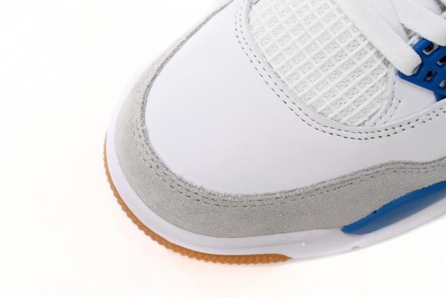 ［plus-size shoes]N SB x Air Jordαn 4's White Blue DR5415-104