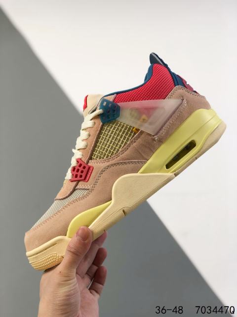 Jordαn 4's Collision Yellow Sole Sneakers 2 colors