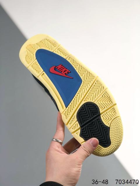 Jordαn 4's Collision Yellow Sole Sneakers 2 colors