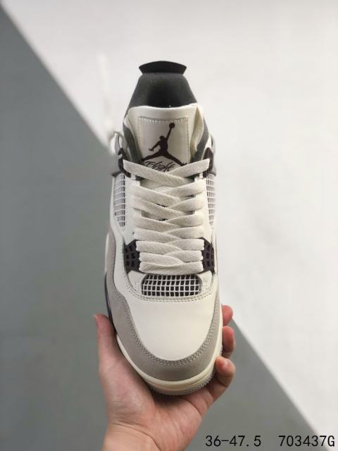 Jordαn 4's Cement White Air Cushion Basketball Shoes