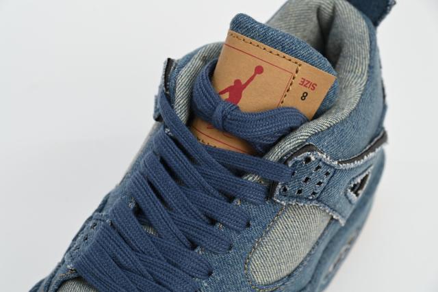 ［plus-size shoes]Jordαn 4's Retro Levi's Denim (Tag with Levi's Logo) AO2571-401