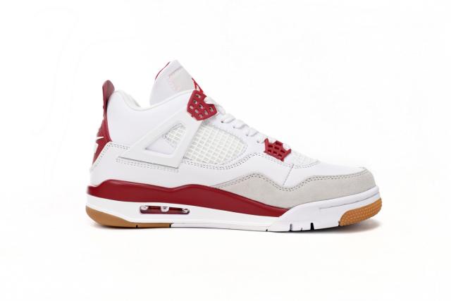 ［plus-size shoes]N SB x Air Jordαn 4's White Red DR5415-160
