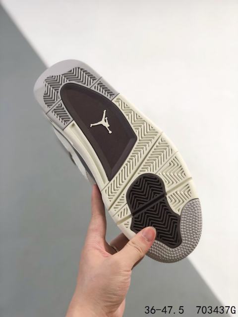 Jordαn 4's Cement White Air Cushion Basketball Shoes