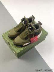 Jordαn 4's Army Green Basketball Shoes