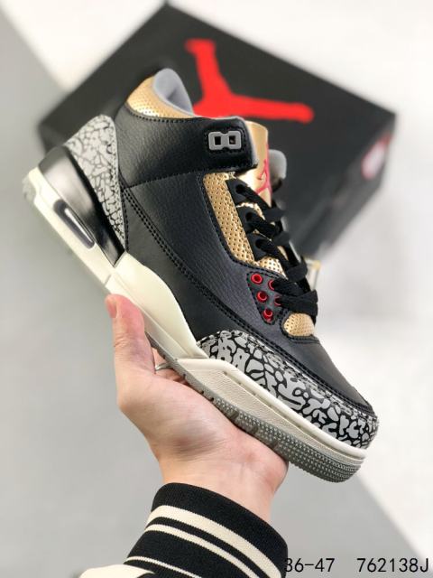 Jordαn 3's Yellow Gray Black Crackle Basketball Shoes
