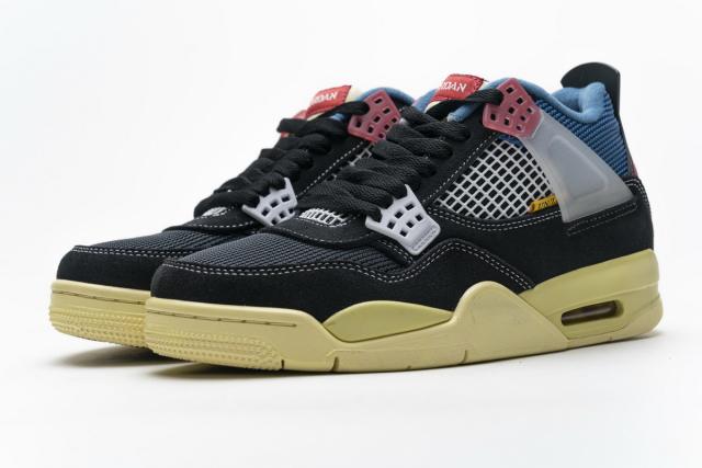 ［plus-size shoes]Air Jordαn 4's Retro Union Off Noir DC9533-001