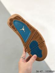 Jordαn 4's Dark Brown and White Air Cushioned Basketball Shoes