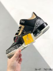 Jordαn 3's Yellow Gray Black Crackle Basketball Shoes