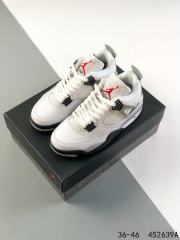 Jordαn 4's White Gray Basketball Shoes