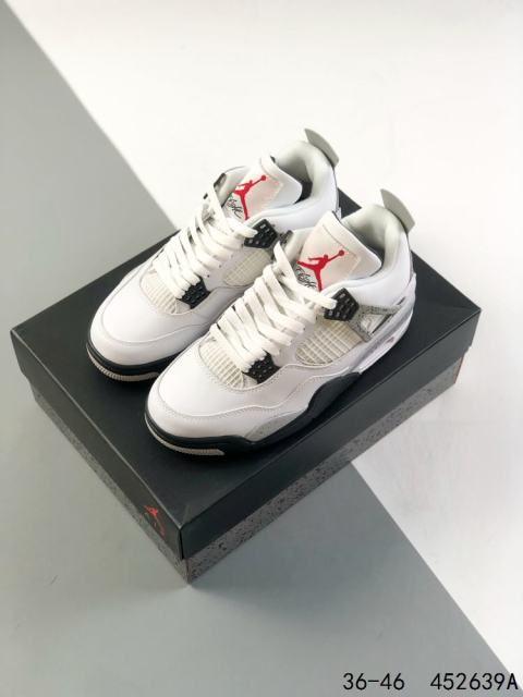 Jordαn 4's White Gray Basketball Shoes