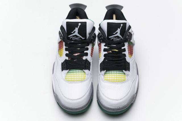 ［plus-size shoes]Air Jordαn 4's Retro Lucid Green Rasta (W) AQ9129-100