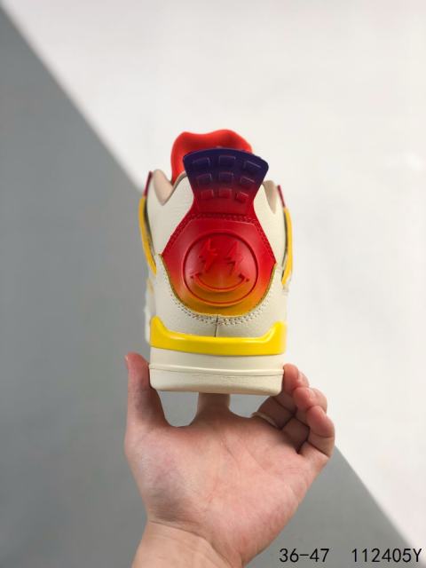 Jordαn 4's Rainbow Colorblock Basketball Shoes