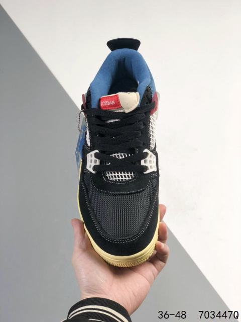 Jordαn 4's Collision Yellow Sole Sneakers 2 colors