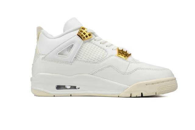 ［plus-size shoes]Air Jordαn 4's Retro Metallic Gold AQ9129-170