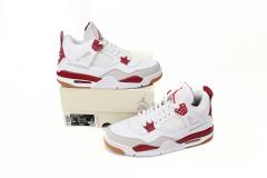 ［plus-size shoes]N SB x Air Jordαn 4's White Red DR5415-160