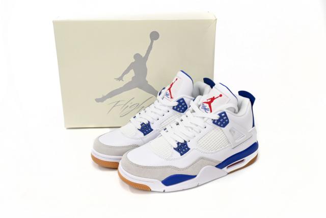［plus-size shoes]N SB x Air Jordαn 4's  Sapphire  Sapphire Blue DR5415-140