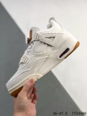 Jordαn 4's Levi's co-branded mid-top canvas retro basketball shoes 3 colors