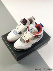 Jordαn 4's White and Blue Basketball Shoes