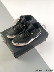Jordαn 3's Black Crackle Basketball Shoes