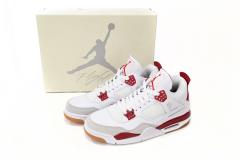 ［plus-size shoes]N SB x Air Jordαn 4's White Red DR5415-160