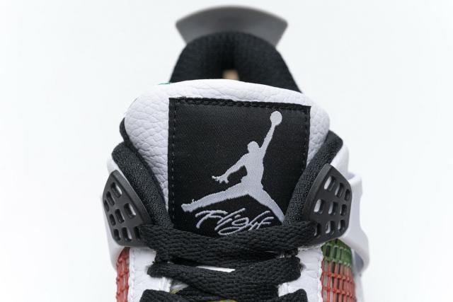 ［plus-size shoes]Air Jordαn 4's Retro Lucid Green Rasta (W) AQ9129-100