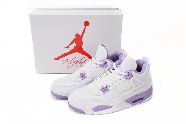 ［plus-size shoes]Air Jordαn 4's White Purple Oreo CT8527-115