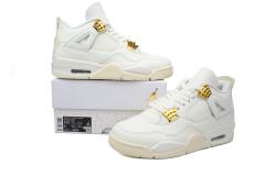 ［plus-size shoes]Air Jordαn 4's Retro Metallic Gold AQ9129-170