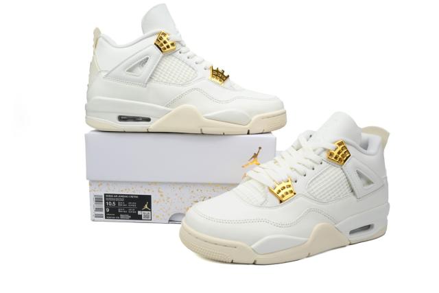 ［plus-size shoes]Air Jordαn 4's Retro Metallic Gold AQ9129-170