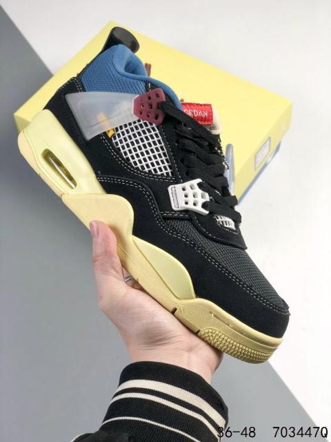Jordαn 4's Collision Yellow Sole Sneakers 2 colors
