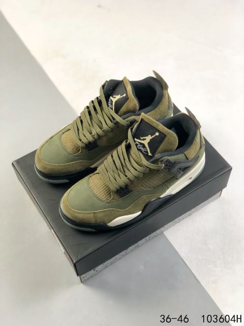 Jordαn 4's Army Green Wearable High Top Basketball Shoes