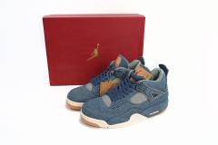 ［plus-size shoes]Jordαn 4's Retro Levi's Denim (Tag with Levi's Logo) AO2571-401