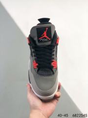 Jordαn 4's Black Gray Red Breathable Basketball Shoes