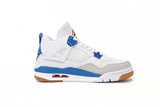 ［plus-size shoes]N SB x Air Jordαn 4's White Blue DR5415-104