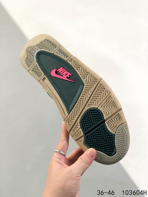 Generation 4 Gradient Green Beige Basketball Shoes