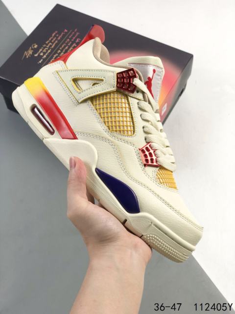 Jordαn 4's Rainbow Colorblock Basketball Shoes