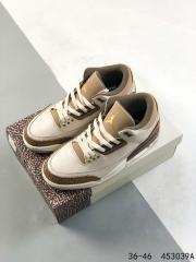 Jordαn 3's Brown Crackle Basketball Shoes