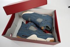［plus-size shoes]Jordαn 4's Retro Levi's Denim (Tag with Levi's Logo) AO2571-401