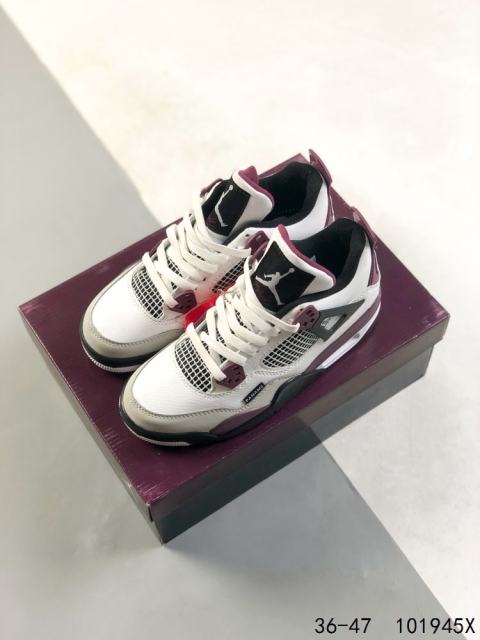Jordαn 4's Purple, White and Grey Colorblocking Basketball Shoes