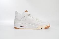 ［plus-size shoes]Levis x Air Jordαn 4's White AO2571-100