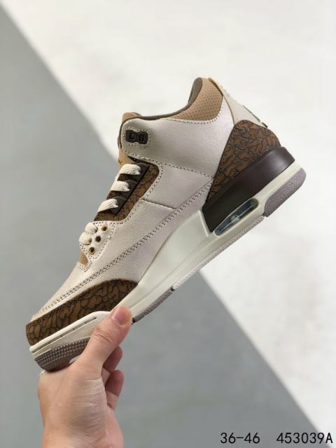 Jordαn 3's Brown Crackle Basketball Shoes